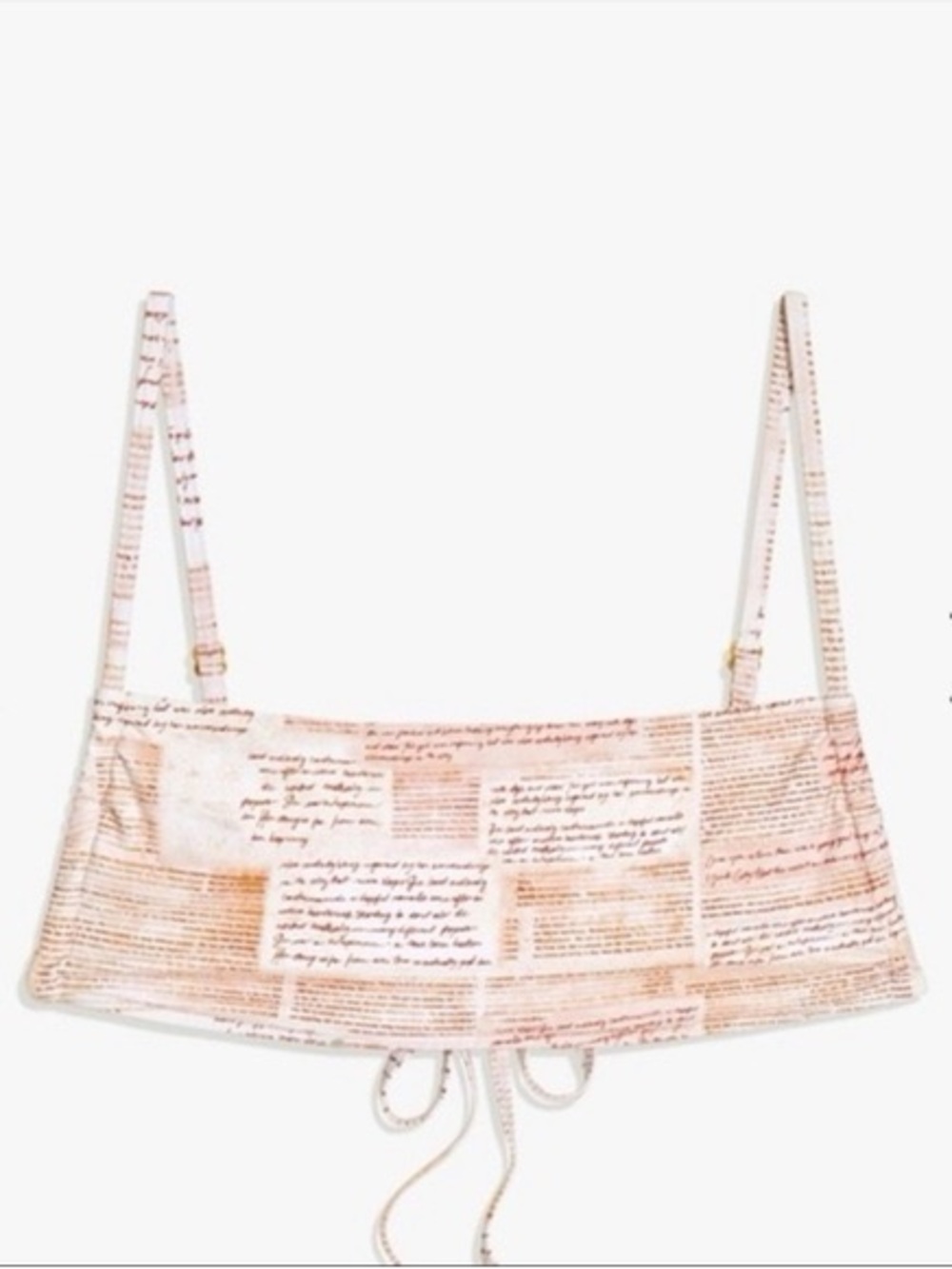WeWoreWhat Leigh handwriting print bikini top xs
